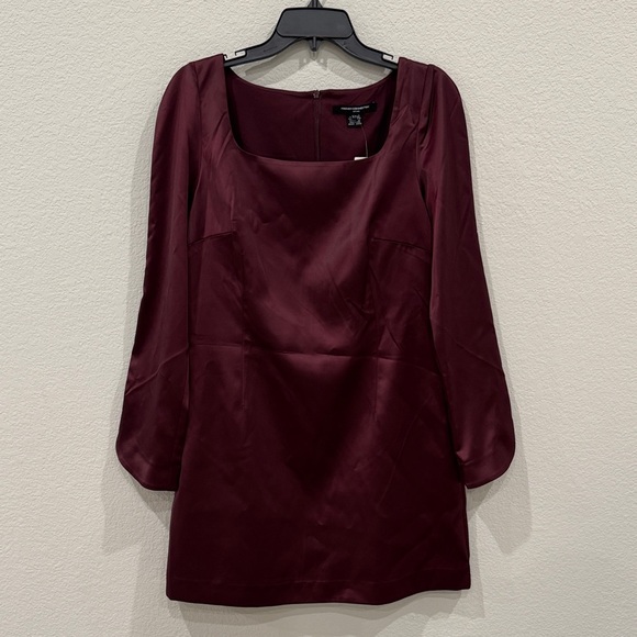 NWT French Connection Burgundy Dress, Size 10 - Picture 1 of 7